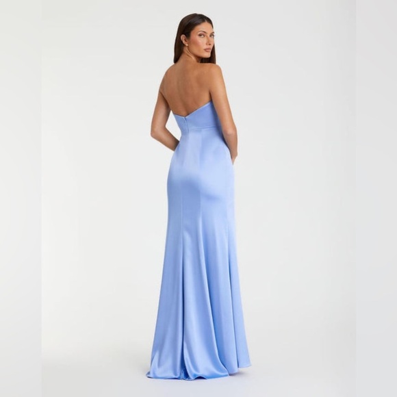Mac Duggal Strapless Sky Blue Dress - Picture 3 of 10
